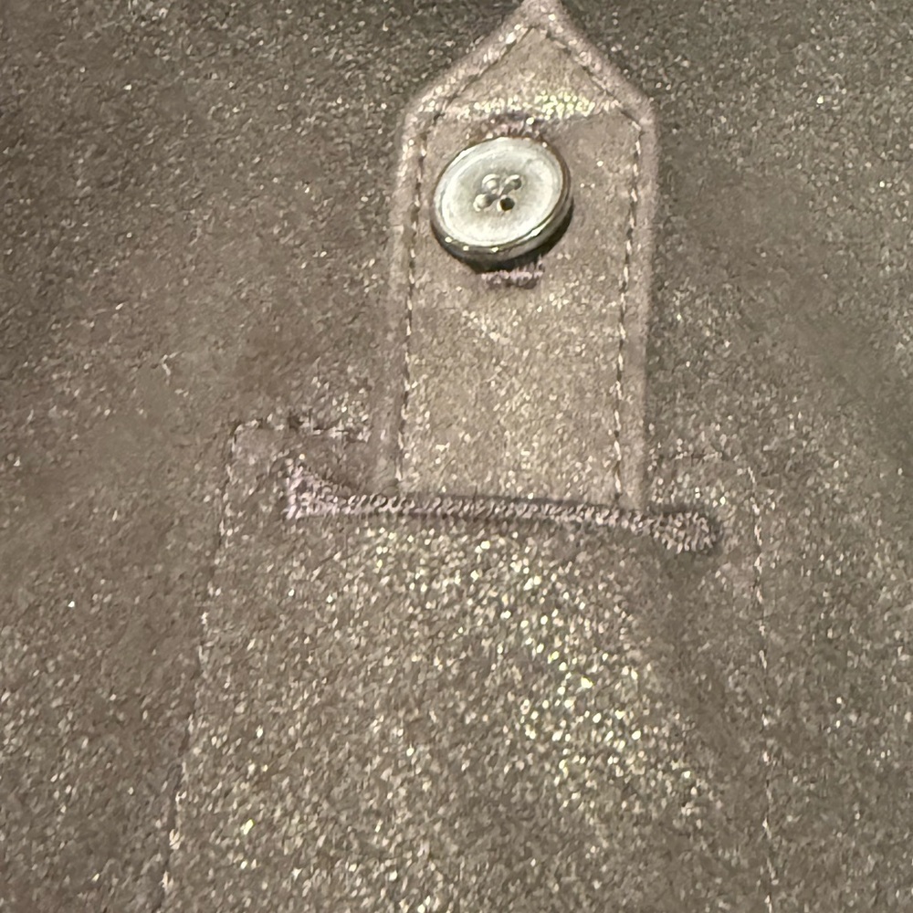 John Varvatos EUC Men's Size Eu 48 US 38 Black Double-Breasted Sheepskin Blazer - Picture 15 of 16